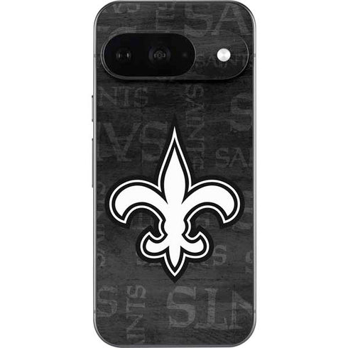 NFL New Orleans Saints Black & White Google Pixel 9 Skin